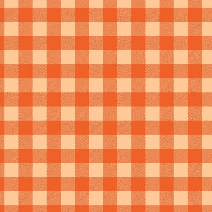 CRAFTY PIE BROGAN ALLARD VISCOSE CHALLIS  LARGE GINGHAM ORANGE THE DRESSMAKER FABRICS  SEWING BEE 