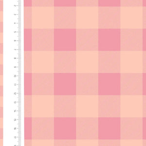 CRAFTY PIE BROGAN ALLARD VISCOSE CHALLIS  LARGE GINGHAM PINK THE DRESSMAKER FABRICS  SEWING BEE