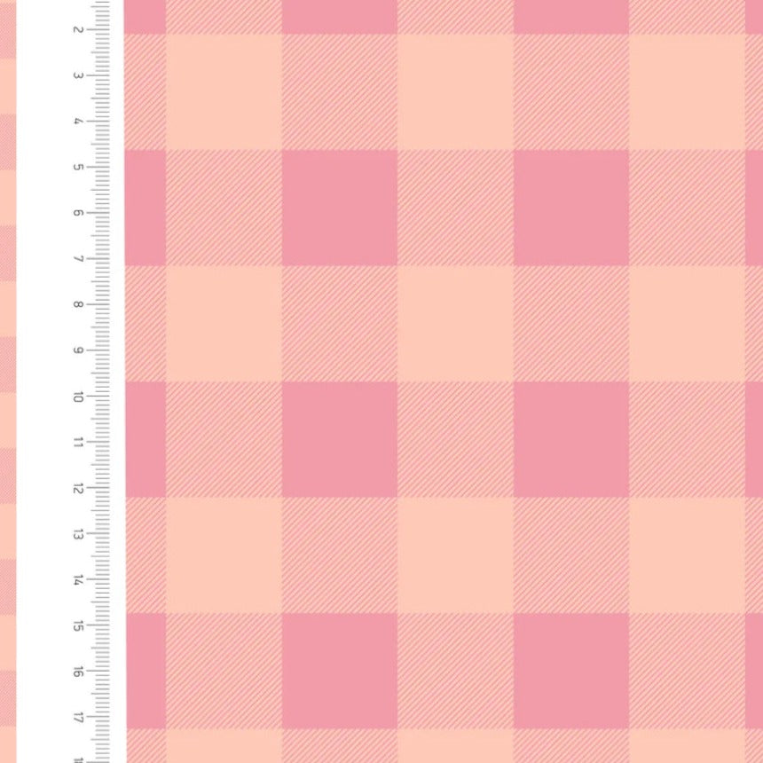 CRAFTY PIE BROGAN ALLARD VISCOSE CHALLIS  LARGE GINGHAM PINK THE DRESSMAKER FABRICS  SEWING BEE