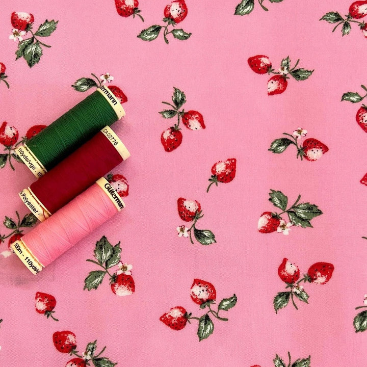 DESIGNER DEADSTOCK  THE DRESSMAKER FABRICS  STRAWBERRY CHEESECAKE FABRIC GODMOTHER  ZARA, RALPH LAUREN, TED BAKER 