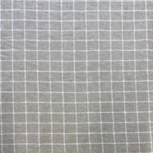 TIBET LINEN COTTON MIX  - NATURAL CHECK