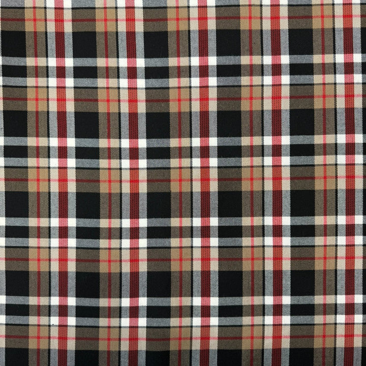 TARTAN CHECK 
CAMEL RED BLACK 
THE DRESSMAKER FABRICS 
DRESSMAKING