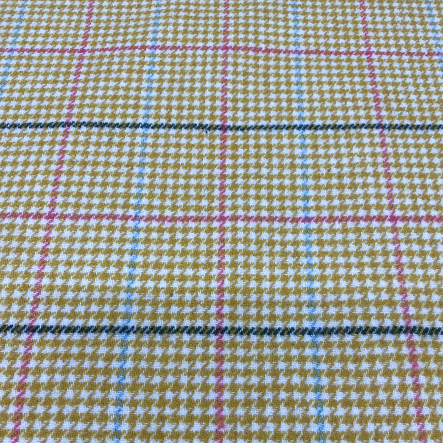 WOOL BLEND - BUTTERCUP DOG TOOTH CHECK