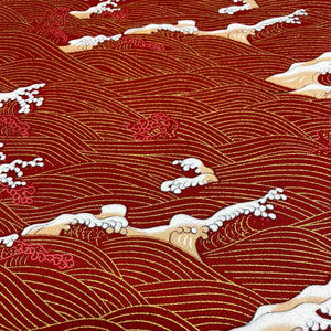 JAPANESE WAVES - 100% COTTON - RED