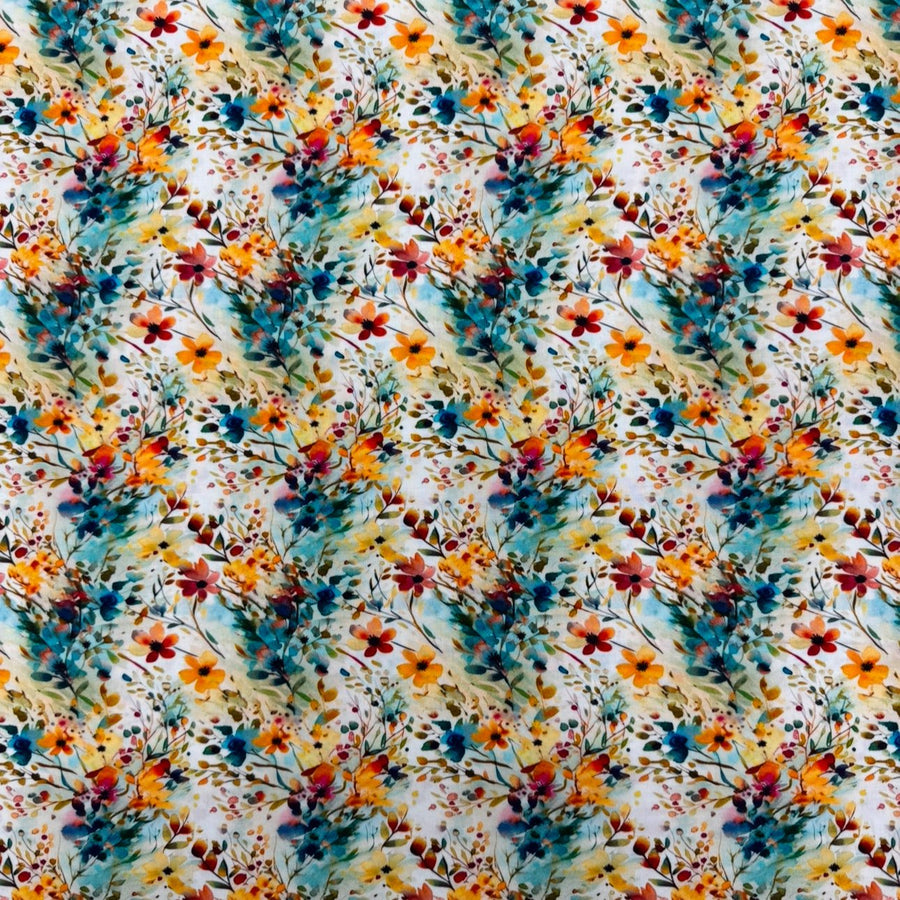 AUTUMN BLOOM 
VISCOSE POPLIN 
DRAPY FABRIC - DRESSMAKING 
SUMMER FABRIC - THE DRESSMAKER FABRICS 
LEAVES - TEAL 