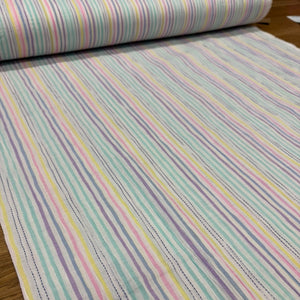 BUBBLE SEERSUCKER 
DESIGNER DEADSTOCK 
THE DRESSMAKER FABRICS 
SUMMER FABRIC 
DRESSMAKING 
STRIPES STRIPED 
GINGHAM 