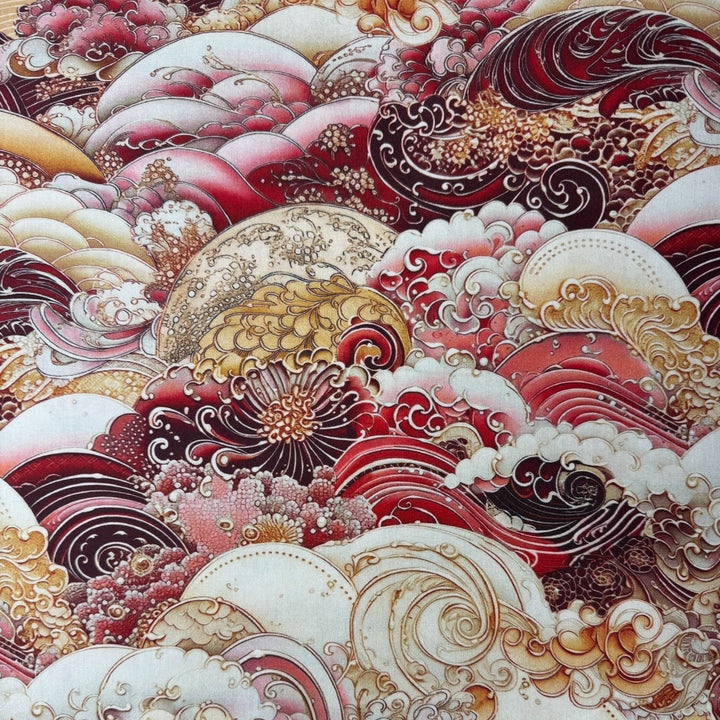 QUILT BACKING - EXTRA WIDE 
108" WIDE
NAMI RED
100% COTTON 
THE DRESSMAKER FABRICS 
QUILTING 