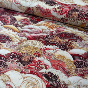 QUILT BACKING - EXTRA WIDE 
108" WIDE
NAMI RED
100% COTTON 
THE DRESSMAKER FABRICS 
QUILTING 