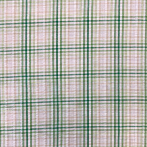 BUBBLE SEERSUCKER  GINGHAM CHECK  COTTON  THE DRESSMAKER FABRICS  SUMMER FABRIC  DRESSMAKING 