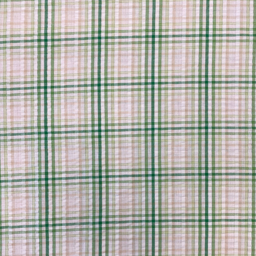 BUBBLE SEERSUCKER  GINGHAM CHECK  COTTON  THE DRESSMAKER FABRICS  SUMMER FABRIC  DRESSMAKING 