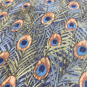 PIMA LAWN, PEACOCK FEATHER PRINT - 100% COTTON