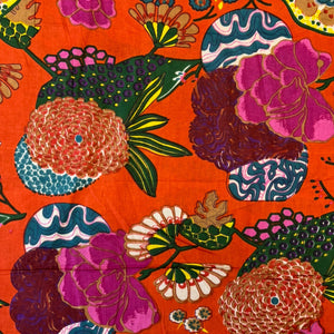 MERCHANT & MILLS
INDIAN BLOCK PRINT 
FLORAL
BURNT ORANGE 
INDIAN COTTON 
THE DRESSMAKER FABRICS 
ECO FABRIC 