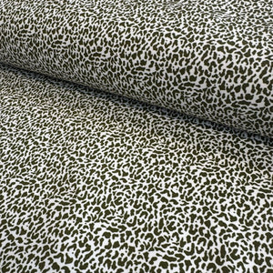 COTTON ELASTANE 
DESIGNER DEADSTOCK 
THE DRESSMAKER FABRICS 
ONE WAY STRETCH
DRESSMAKING 
ANIMAL PRINT LEOPARD 
TROUSER FABRIC 