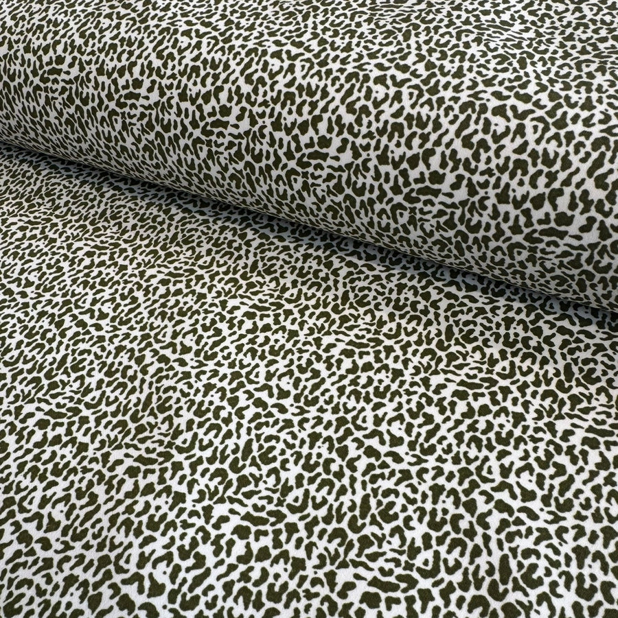 COTTON ELASTANE 
DESIGNER DEADSTOCK 
THE DRESSMAKER FABRICS 
ONE WAY STRETCH
DRESSMAKING 
ANIMAL PRINT LEOPARD 
TROUSER FABRIC 