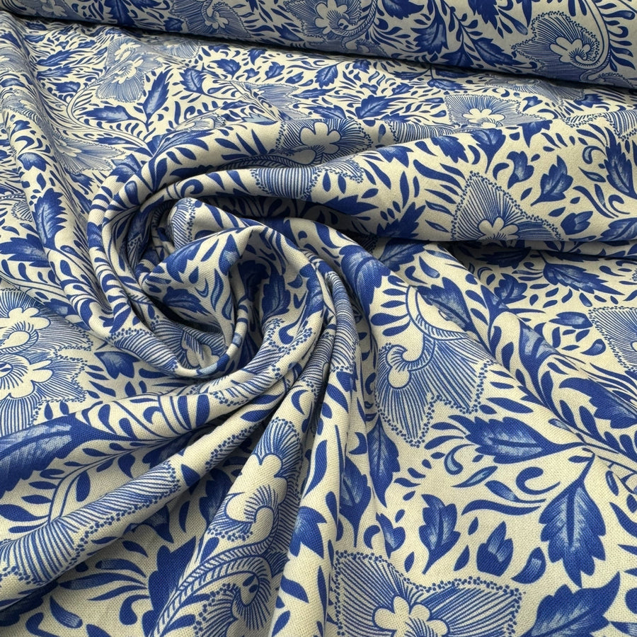V AND A CRAFTS OF TRANQUILITY 
DRESSMAKING V&A FABRIC 
THE DRESSMAKER FABRICS 
COTTON VISCOSE BLEND 