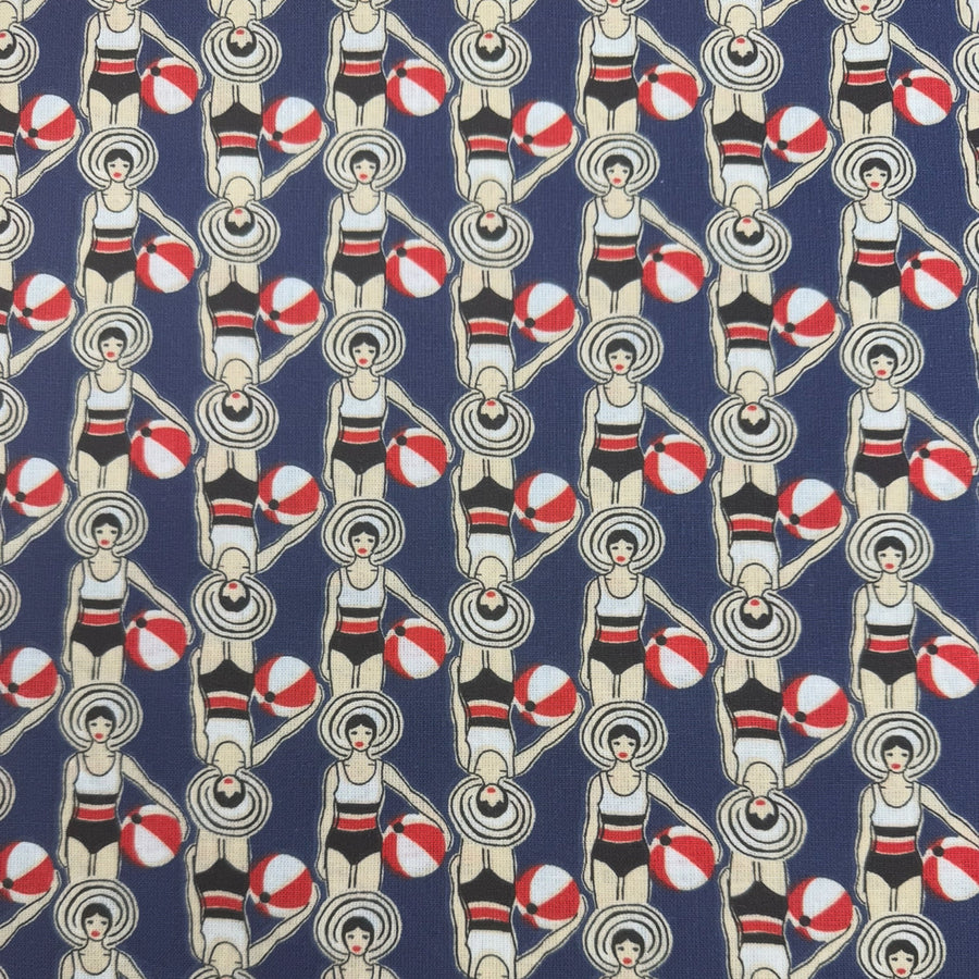 1950s ON THE BEACH 
DRESSMAKING VINTAGE DESIGN 
THE DRESSMAKER FABRICS 
100% COTTON 