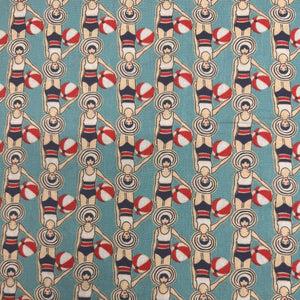 1950s ON THE BEACH 
DRESSMAKING VINTAGE DESIGN 
THE DRESSMAKER FABRICS 
100% COTTON 
