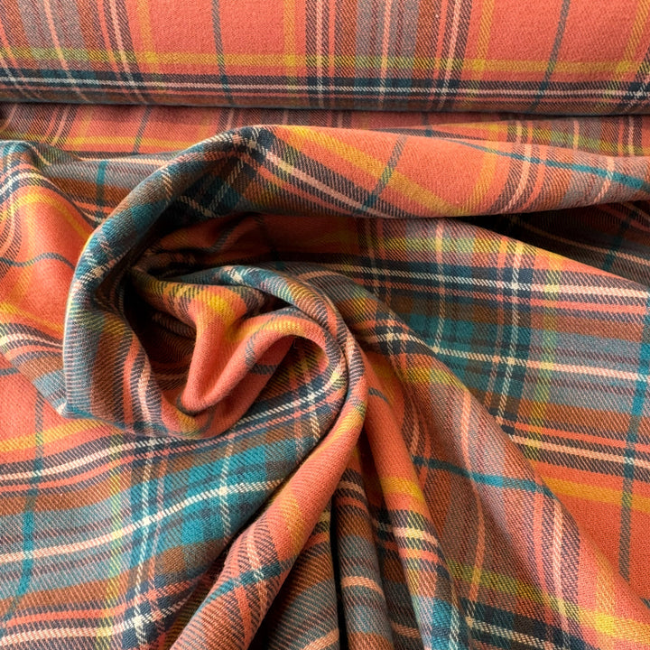 DESIGNER DEADSTOCK 
FABRIC GODMOTHER 
THE DRESSMAKER FABRICS 
TARTAN CHECK BRUSHED COTTON 
DRESSMAKING 