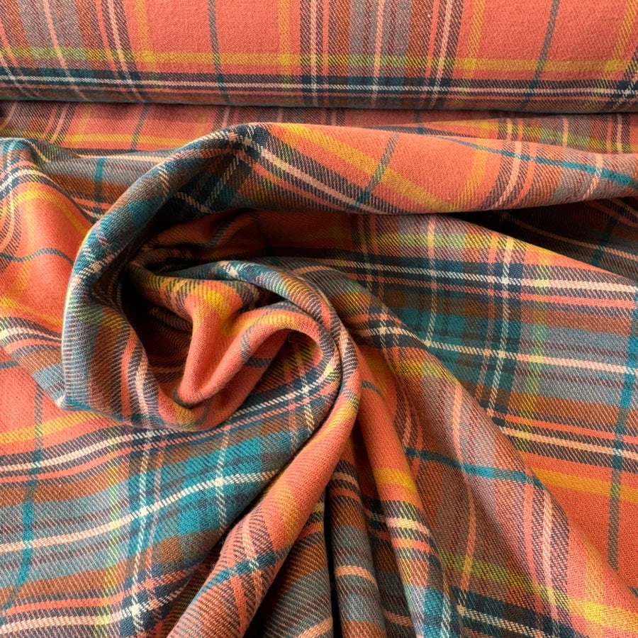 DESIGNER DEADSTOCK 
FABRIC GODMOTHER 
THE DRESSMAKER FABRICS 
TARTAN CHECK BRUSHED COTTON 
DRESSMAKING 