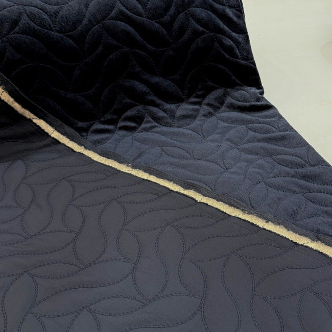 DOUBLE SIDED PRE QUILTED VELOUR FLEECE - DESIGNER DEADSTOCK