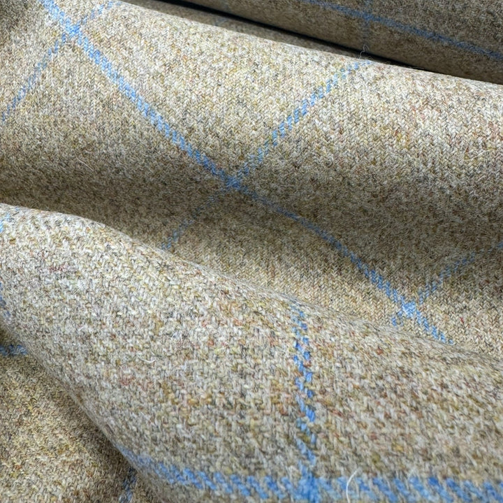 HERRINGBONE WINDOW PAIN CHECK 
WORSTED WOOL - ABRAHAM MOON 
100% WOOL 
THE DRESSMAKER FABRICS 
DESIGNER DEADSTOCK