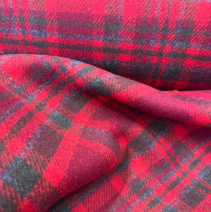 DEADSTOCK - WOOL BLEND CHECK COATING