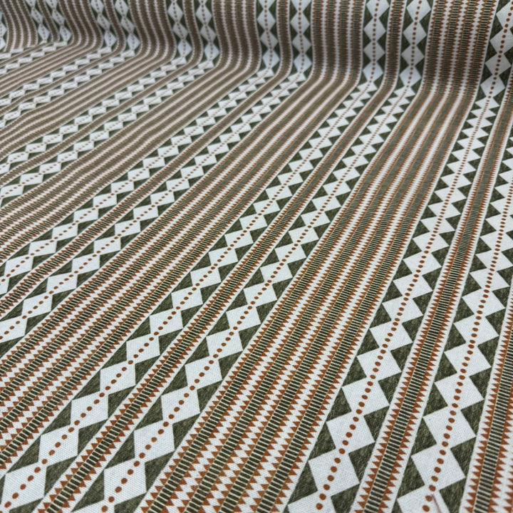 AZTEC stripe 
the dressmaker fabrics 
HEAVY COTTON 
100% COTTON
150cm WIDE