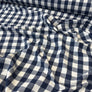 GINGHAM CHECK -  NAVY - PREMIUM INDIAN HEAVY COTTON