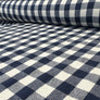 GINGHAM CHECK -  NAVY - PREMIUM INDIAN HEAVY COTTON