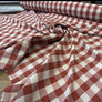 GINGHAM CHECK -  RUST - PREMIUM INDIAN HEAVY COTTON