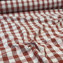 GINGHAM CHECK -  RUST - PREMIUM INDIAN HEAVY COTTON