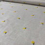 LINEN BLEND VISCOSE LINEN 
EMBROIDERED LEMONS FRUIT 
DRAPEY FLOATY FABRIC 
NATURAL FIBRE 
FABRIC GODMOTHER 
THE DRESSMAKER FABRICS 
SEWING BEE 