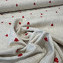 LINEN BLEND VISCOSE LINEN 
EMBROIDERED HEARTS 
DRAPEY FLOATY FABRIC 
NATURAL FIBRE 
FABRIC GODMOTHER 
THE DRESSMAKER FABRICS 
SEWING BEE 