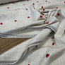 EMBROIDERED LINEN BLEND - HEARTS