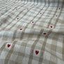 GINGHAM HEARTS COTTON 
WOVEN JACQUARD 
MERCHANT & MILLS 
the dressmaker fabrics 
HEAVY COTTON 
100% COTTON
150cm WIDE