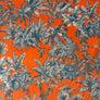 DIGITAL PRINT VELVET ORANGE PALM
100% POLY
THE DRESSMAKER FABRICS 
CURTAINS BLINDS 