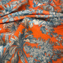 DIGITAL PRINT VELVET ORANGE PALM
100% POLY
THE DRESSMAKER FABRICS 
CURTAINS BLINDS 