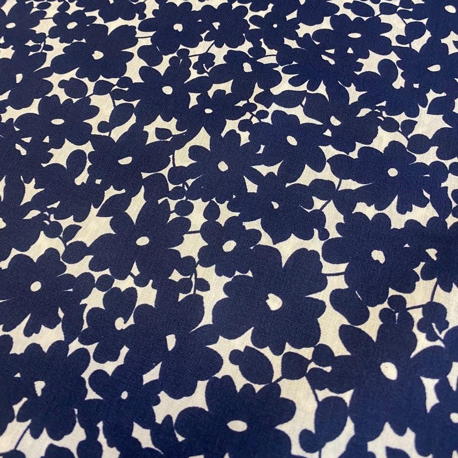 SILHOUETTE BLOOM - 100% COTTON - NAVY