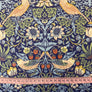 WILLIAM MORRIS STRAWBERRY THIEF DIGITAL PRINTED VELVET. BLACK. THE DRESSMAKER FABRICS. UPHOLSTRY CURTAINS FURNISHINGS 
