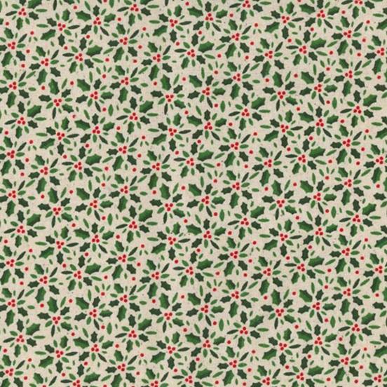 CHRISTMAS FABRIC
QUILTERS COTTON - CHRISTMAS 
JOHN LOUDEN FESTIVE HOLLY
SILHOUETTE GOLD 
THE DRESSMAKER FABRICS 