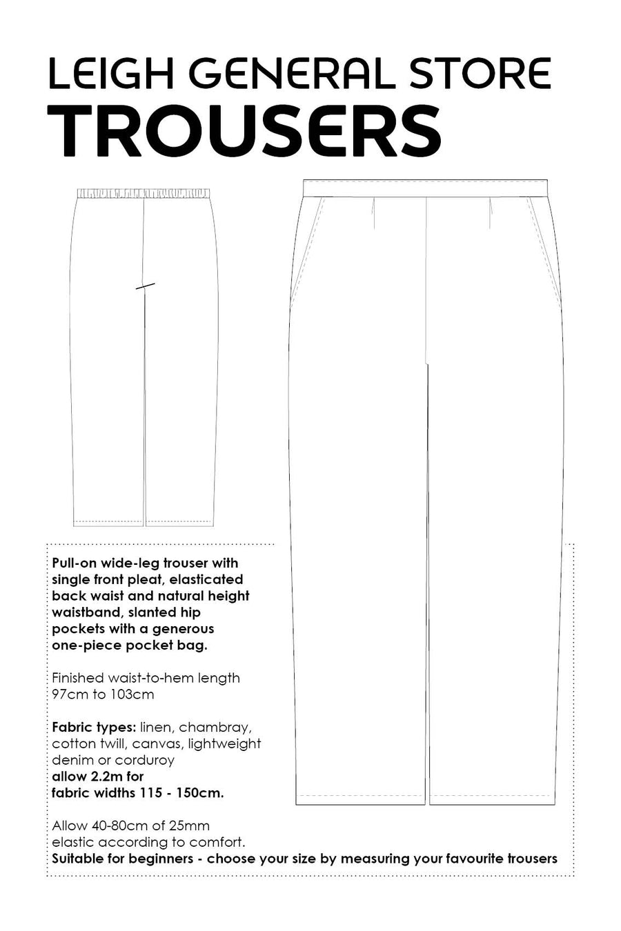 CAPSULE TROUSERS BY LEIGH GENERAL STORE