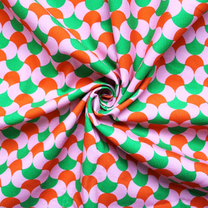 NEEDLE CORD 
DIGITAL PRINT 
ORANGE PINK GREEN
100% COTTON 
THE DRESSMAKER FABRICS 