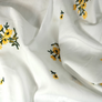 COTTON EMBROIDERY - YELLOW FLORAL DESIGN