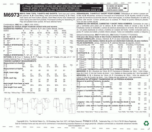 McCALLS SEWING PATTERN 6973
