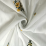 COTTON EMBROIDERY - YELLOW FLORAL DESIGN