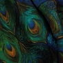 PEACOCK VISCOSE RAYON SATEEN SATIN 
DRESSMAKING 
FABRIC GODMOTHER 
THE DRESSMAKER FABRICS 
SEWING BEE 