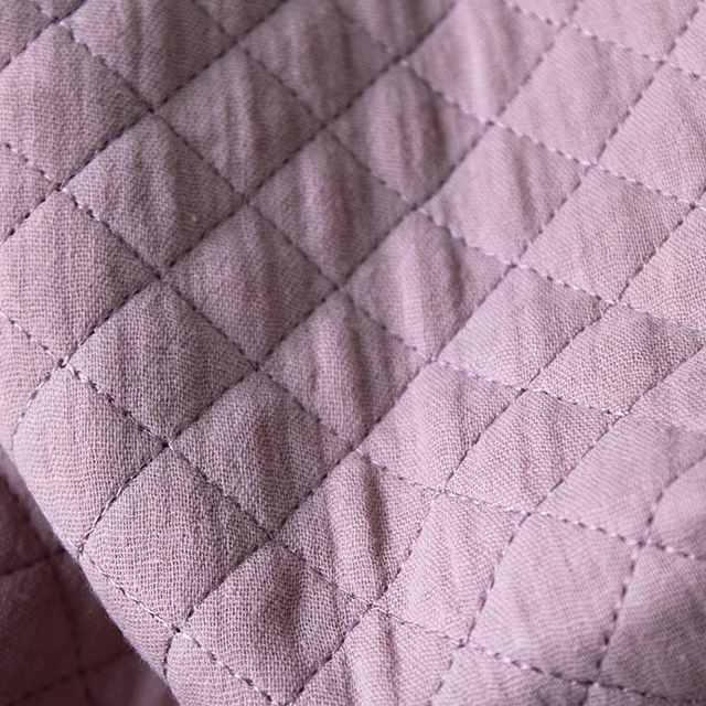 QUILTED DOUBLE GAUZE - DUSTY PINK - 100% COTTON