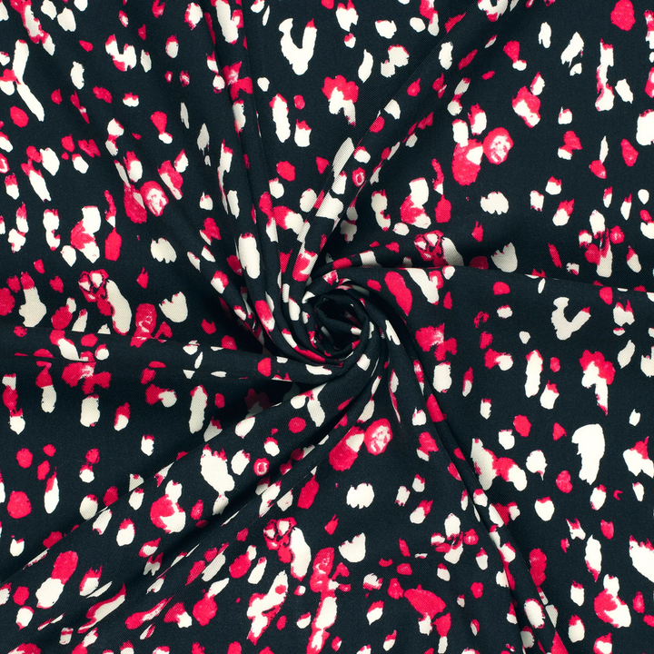 VISCOSE TWILL PRINTED DOTS RED PINK BLACK 
THE DRESSMAKER FABRICS 
DRESSMAKING 
FABRIC GODMOTHER - THE FABRIC BOUTIQUE 
SEW ME SUNSHINE 
