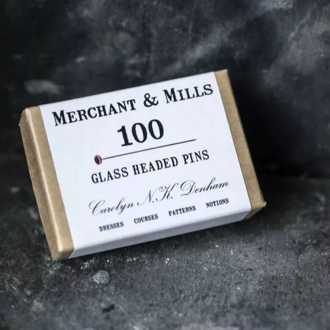 MERCHANT & MILLS GLASS HEADED PINS - THE DRESSMAKER FABRICS - DRESSMAKING HABERDASHERY 