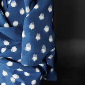 IKAT INDIGO INDIAN COTTON - MERCHANT & MILLS
POLKA DOT 
THE DRESSMAKER FABRICS 
ECO FABRIC 
DRESSMAKING 